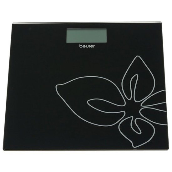 Весы напольные BEURER GS27 blackflower стекло до 150 кг