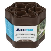 Лента бордюрная CELLFAST гофра 15cм коричневая 9м