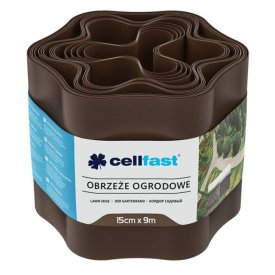 Лента бордюрная CELLFAST гофра 15cм коричневая 9м