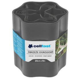 Лента бордюрная CELLFAST гофра 20cм графит 9м