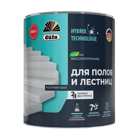 Эмаль акриловая DUFA Для полов и лестниц бесцветная 0,65л, арт.МП00-012512