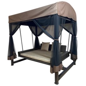 Качели-диван Мерано 242х236х176см (до 400кг) с москитной сеткой и 2 подушки