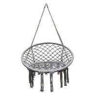 Гамак-кресло подвесное GREY 0,8х0,6х1,2м серый сталь, хлопок, полиэстер (до 120кг)