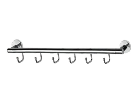 Полотенцедержатель LEDEME Oval L207-6 46 см с 6 крючками
