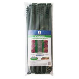 Колышек для бордюрной ленты ПРОТЭКТ хаки 30см 10шт