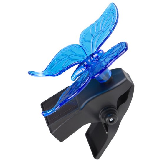 Светильник уличный на прищепке на солнечной батарее PARK Бабочка IP44 синий