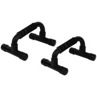 Упоры для отжиманий до 100кг пластик, неопрен черный