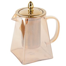 Чайник заварочный NOUVELLE HOME Pyramid 0,95л боросиликатное стекло, нерж.сталь