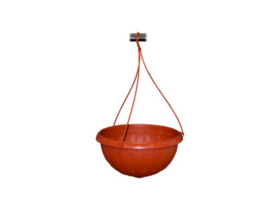Кашпо пластиковое подвесное Джулия 8л терракот