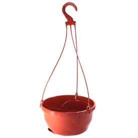 Кашпо пластиковое подвесное Мальва d25см h13см 4,7л терракот