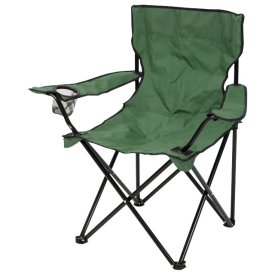 Стул туристический складной 52х52х80см с подлокотниками зеленый