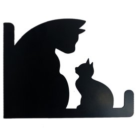 Крючок декоративный садовый  Кошка с котенком