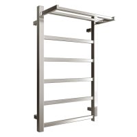 Полотенцесушитель электрический STOUT Jazz Quadro 800х500мм 160Вт хром с полкой