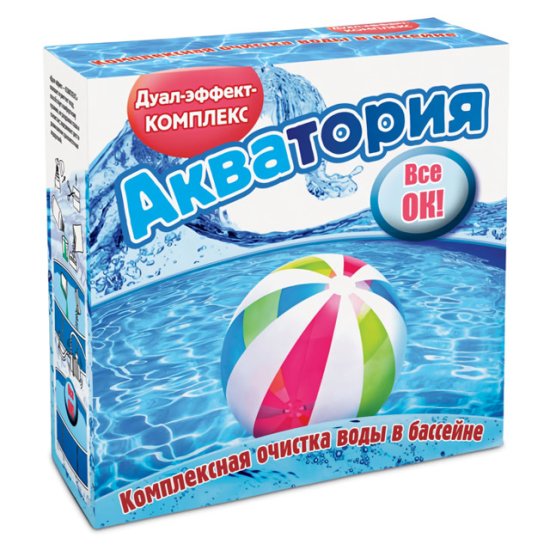Средство для бассейна Акватория Дуал- эффект-КОМПЛЕКС 500 мл + 1 кг (ВХ)