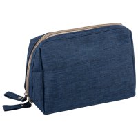 Косметичка 17x12x8см 5карманов на молнии, полиэстер синий