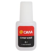 Клей моментальный СИЛА с кисточкой 8гр, арт.SSBL1-8