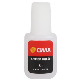 Клей моментальный СИЛА с кисточкой 8гр, арт.SSBL1-8