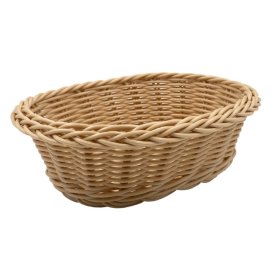 Корзинка HANDY HOME 2,7л 23х17х7см овальная бежевая полиротанг