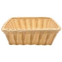 Корзинка HANDY HOME 4,2л 24х24х7,5см квадратная бежевая полиротанг