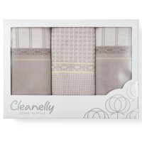 Набор полотенец кухонных CLEANELLY Контэньо 50х70см 3шт пестроткань, арт.КНЦ-560-556х2-6342