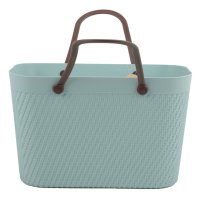 Корзина-сумка TODELIA 40х19х25см 14,5л пластик, ТПР-резина голубая
