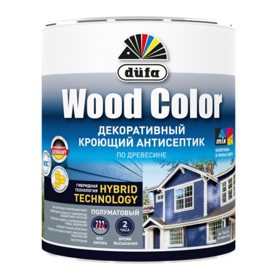 Средство деревозащитное DUFA Wood Color база 1 0,9л белое, арт.МП00-007348