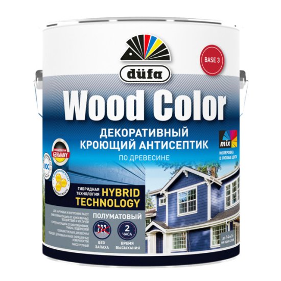 Средство деревозащитное DUFA Wood Color база 3 2,2л бесцветное, арт.МП00-007352