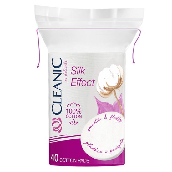 Диски ватные CLEANIC Silk Effect 40шт круглые