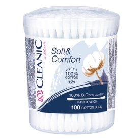 Палочки гигиенические CLEANIC Soft&Comfort 100шт банка