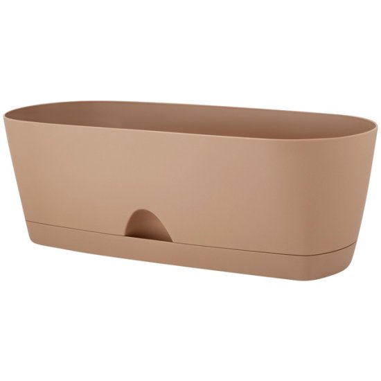 Ящик балконный INGREEN Amsterdam 40 см пластик коричневый