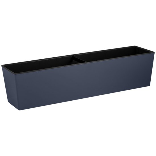 Ящик балконный INGREEN London Cube 60см пластик серый