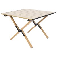 Стол туристический складной 600х600х400мм коричневый сталь