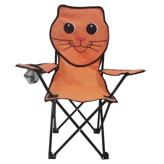 Кресло детское складное Котик 590х360х635мм оранжевое