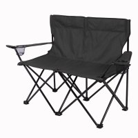 Кресло туристическое двухместное складное 1000х500х800мм черное