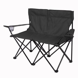 Кресло туристическое двухместное складное 1000х500х800мм черное