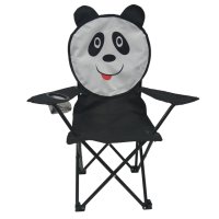 Кресло детское складное Панда 590х360х635мм черное