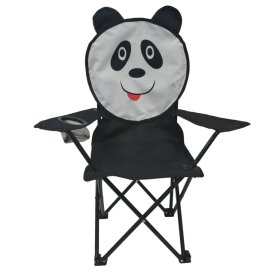 Кресло детское складное Панда 590х360х635мм черное