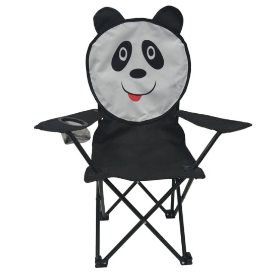 Кресло детское складное Панда 590х360х635мм черное
