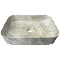 Раковина накладная VITARTA 51х12х35,5см прямоугольная бежевая