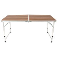 Стол туристический складной 1200х600х700мм коричневый МДФ, алюминий