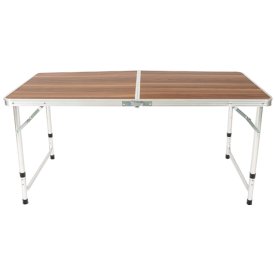 Стол туристический складной 1200х600х700мм коричневый МДФ, алюминий