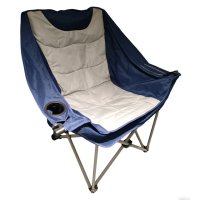 Кресло туристическое складное 77х90х100см сталь полиэстер синий, белый