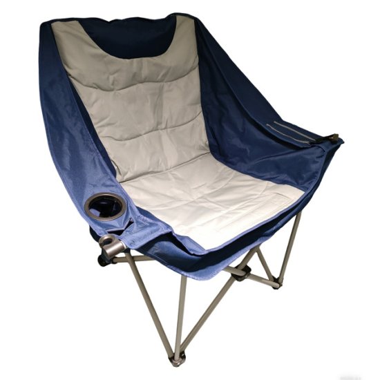 Кресло туристическое складное 77х90х100см сталь полиэстер синий, белый