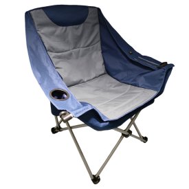 Кресло туристическое складное 77х90х100см сталь полиэстер синий, серый с подогревом