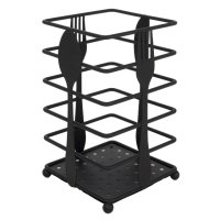 Подставка для столовых приборов TODELIA Kitchen 10х10х16см нерж.сталь
