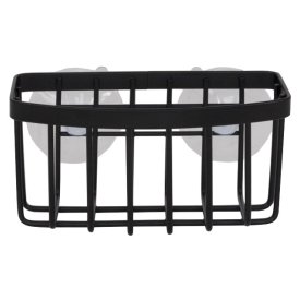 Держатель TODELIA Black 16,5х6,2х6см подвесной на присоске нерж.сталь