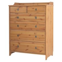 Комод 6 ящиков 950х490х1260мм коричневый сосна