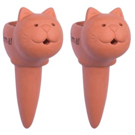 Набор увлажнителей для комнатных растений MAXITERRA Котик 2шт 8х8х13см