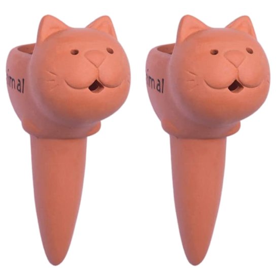 Набор увлажнителей для комнатных растений MAXITERRA Котик 2шт 8х8х13см