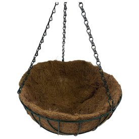 Кашпо подвесное с вкладышем TODELIA 14л d30cм h15см железо, коковита